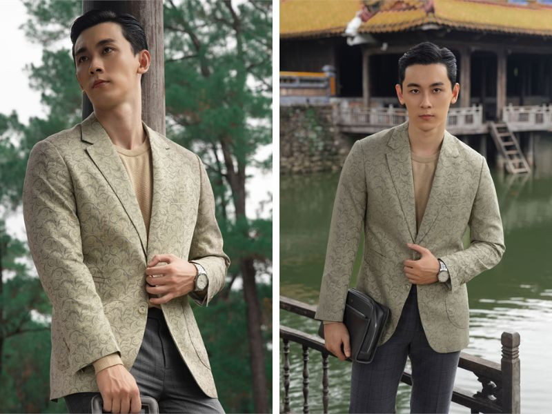 Áo blazer dạ nam Aristino