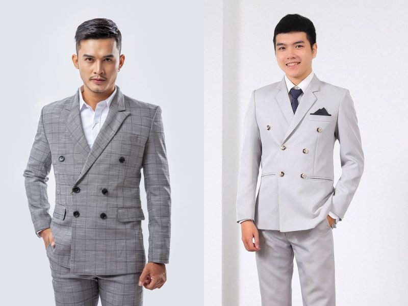 Mẫu áo vest 6 nút nam ghi xám mang lại vẻ ngoài trang nhã và thanh lịch