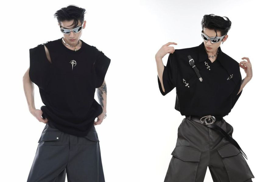 Streetwear cool ngầu cùng áo thun cánh dơi và quần túi hộp