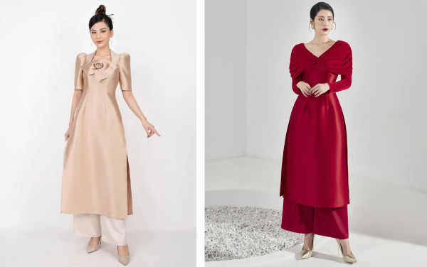 Áo dài cách điệu cổ tạo điểm nhấn khác biệt