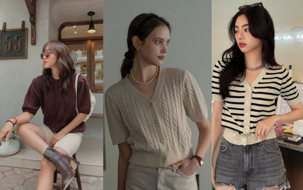 Áo len cộc tay thời trang