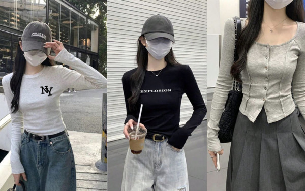Gợi ý 10 cách phối đồ với áo thun tay dài nữ cho nàng thơ mùa thu đông