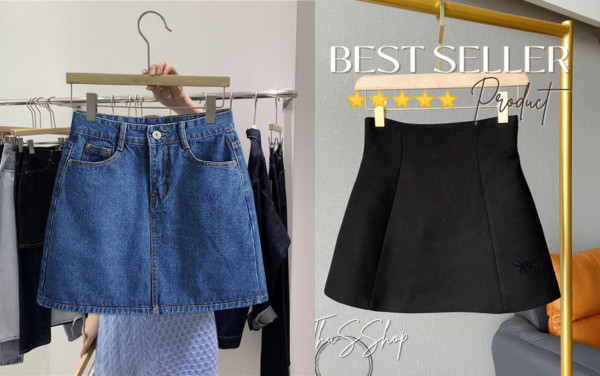 7++ phối đồ với chân váy chữ A ngắn “SÀNH ĐIỆU, NỔI BẬT”