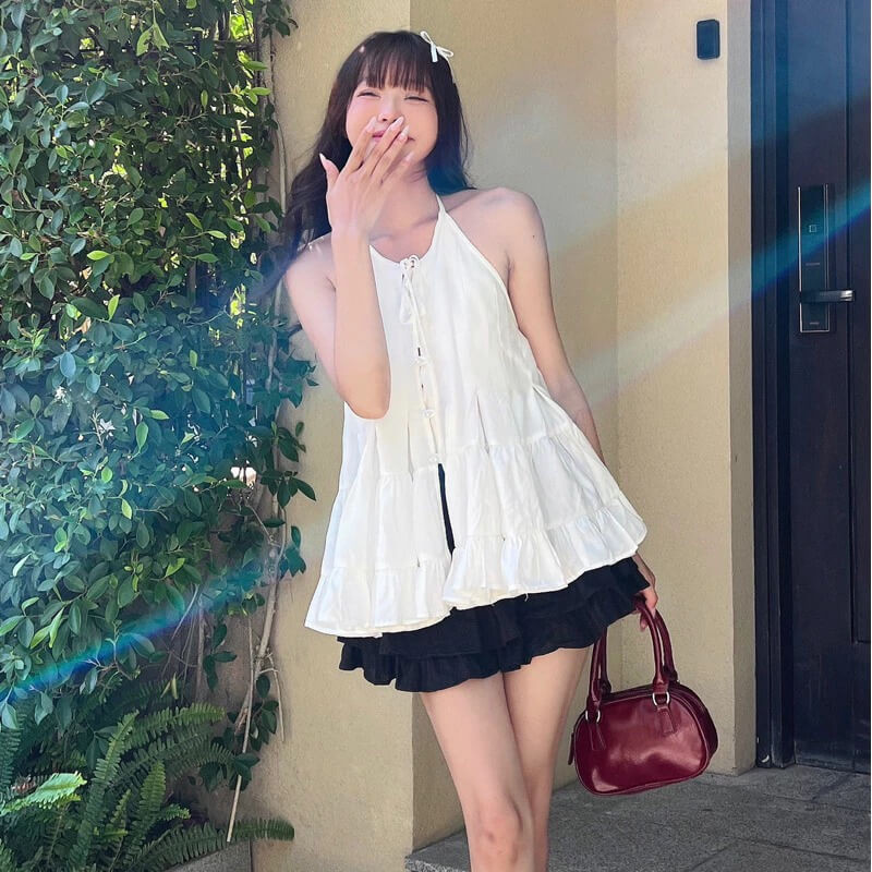 [7] Cách Phối Áo Babydoll Với Chân Váy Siêu Cute