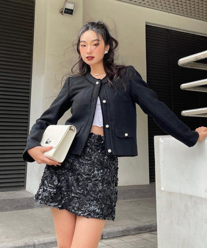 Mẫu váy ngắn đứng dáng