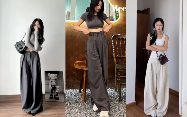 Phong cách thời trang với quần tây ống rộng