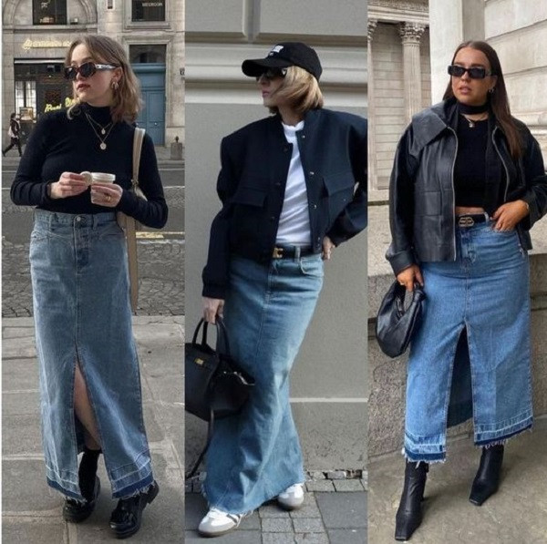 Bật mí tips phối chân váy jean đi đám cưới cực xinh