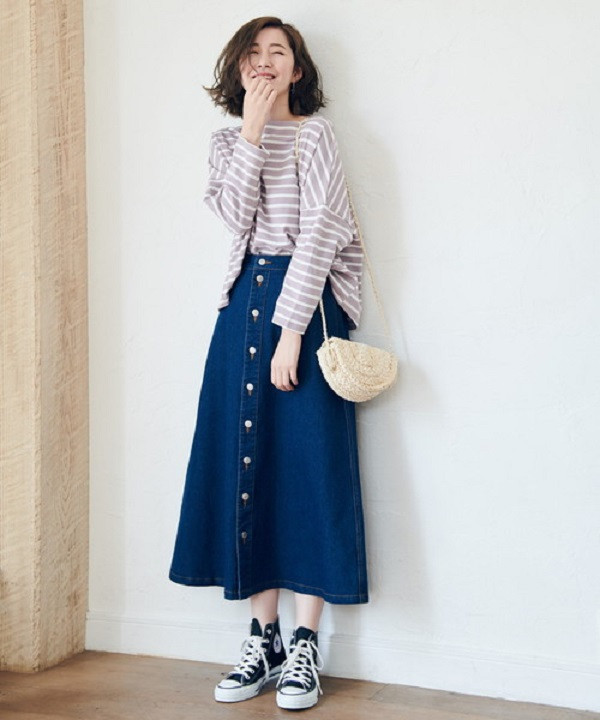 Bật mí tips phối chân váy jean đi đám cưới cực xinh