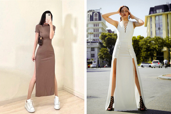 Các mẫu váy xẻ tà đẹp, sang chảnh | Cách phối đầm xẻ tà dự tiệc