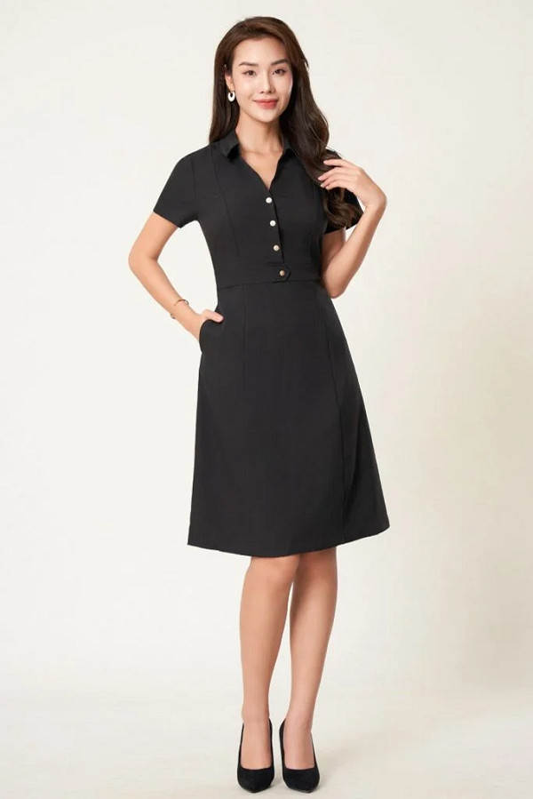 Top mẫu váy chữ A cho người béo bụng thon gọn, hack dáng hiệu quả